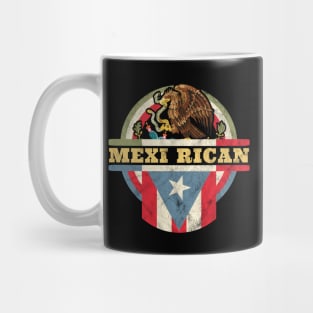 Mexi-Rican: Mexico Puerto Rico Flag Mexican Mexirican Retro Mug
